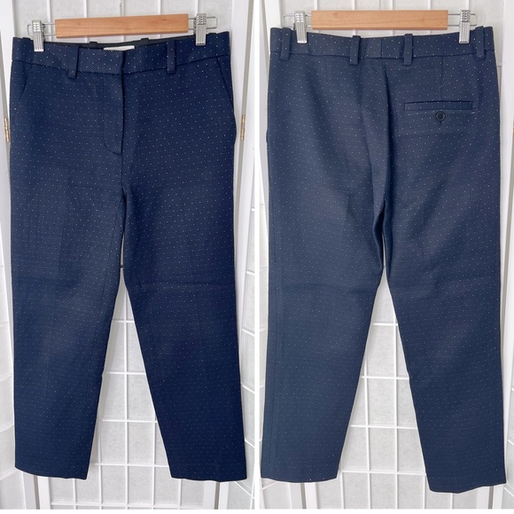 3.1 Phillip Lim Navy Blue Gold Metallic Speck Dress Pant | Size 0 - Picture 6 of 6